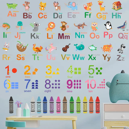 3D Wall Sticker Creative Animal Alphabet Wall Decor - 3D Wall Sticker - Diantu - Mad Fly Essentials
