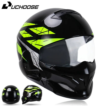 Motorcycle Helmet Half Predator Detachable Multi-purpose Helmet - Motorcycle Helmet - Kemimoto - Mad Fly Essentials