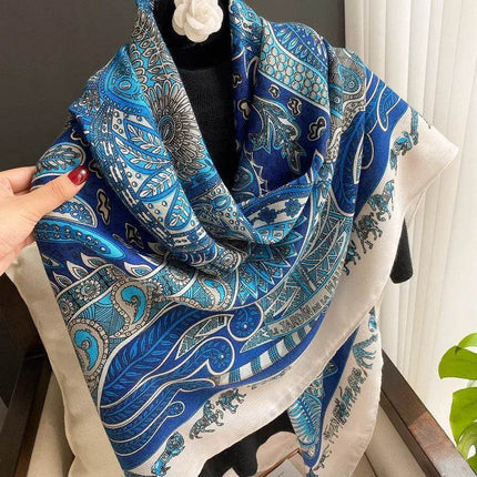 Women Spanish Silk Floral Shawl Scarf - Mad Fly Essentials