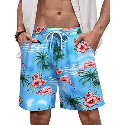 Men Hawaiian Style 3D Casual Floral Boardshorts
