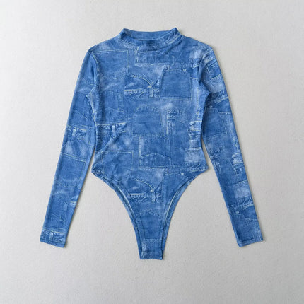Romper Women Vintage Pattern Long Bodysuit - Romper - Cutenova - Mad Fly Essentials