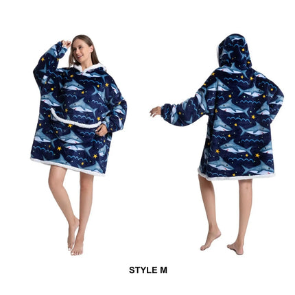 Women Oversized Animal Avocado Blanket Hoodies