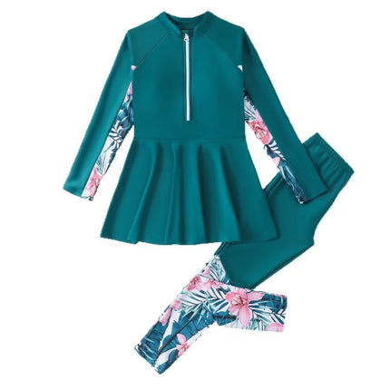 Swimwear Set Girl Long Sleeve 2pc Kids Swimsuit - Swimwear Set - Asheywr - Mad Fly Essentials