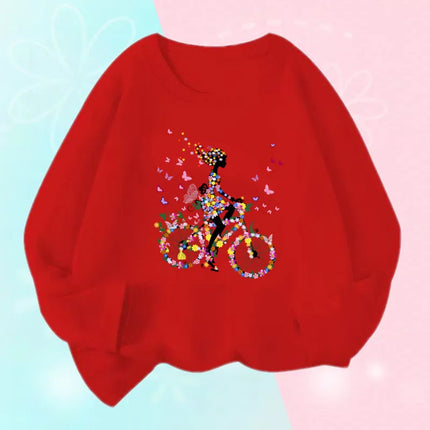 Hoodies Girls Long Heart Kids Graphic Tee Tops - Hoodies - Lolocee - Mad Fly Essentials