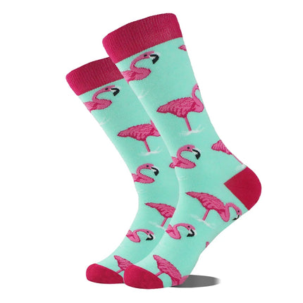 Women Fashion Animal Flamingo Long Socks