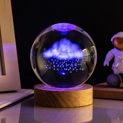LED Night Light 3D Crystal Planet Saturn Night Light - LED Night Light - OUIO - Mad Fly Essentials