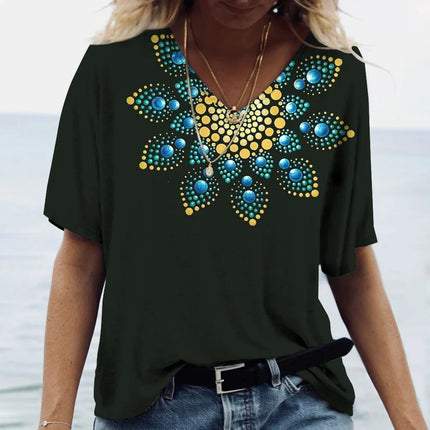 Shirt Women Vintage Sun-Moon Plus Short Tee - Shirt - Dream Girl - Mad Fly Essentials