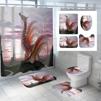 Flying Dragon Moon Shower Curtain Set - Mad Fly Essentials