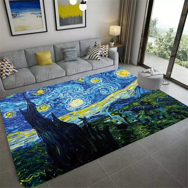 Home Van Gogh Starry Night Rug - Home & Garden Mad Fly Essentials