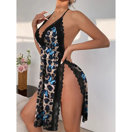 Lingerie Set Sexy Women's Underwear Loose Home Nightgown Slit Pajamas - Lingerie Set - Jayhw - Mad Fly Essentials