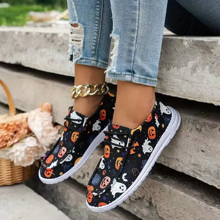 Loafers Women Canvas Lace Floral Boat Sneakers - Loafers - Johnature - Mad Fly Essentials