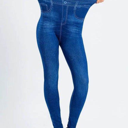 Women High Waist Elastic Slim Solid Fitness Leggings - Mad Fly Essentials