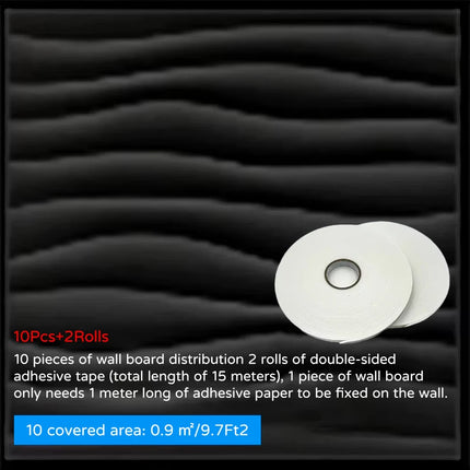 3D Wallpaper 30x30cm Grooved Wall Panels - 3D Wallpaper - Bacaz - Mad Fly Essentials