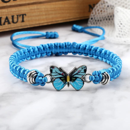Bracelet Butterfly Girl Chain Link Braided Wearables - Bracelet - Losstower - Mad Fly Essentials