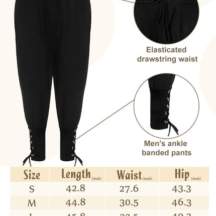 Costume Men Medieval Viking Top Pants Pirate Outfit - Costume - Costumes Plus - Mad Fly Essentials