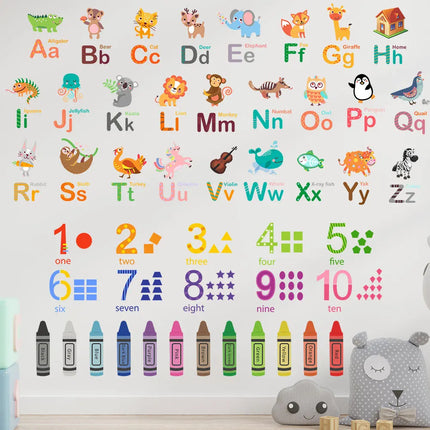3D Wall Sticker Creative Animal Alphabet Wall Decor - 3D Wall Sticker - Diantu - Mad Fly Essentials