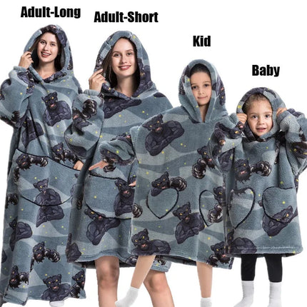Hoodies Women Family Matching XL Lion Plush Blanket Hoodies - Animal Game - Mad Fly Essentials
