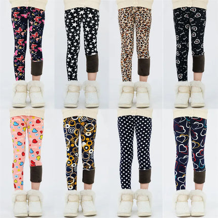 Girls 4-13Y Winter Leggings-Velvet Star Pants - Kids Shop Mad Fly Essentials
