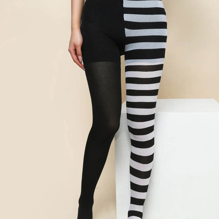 Gilishon Women Gothic Striped Pantyhose Rainbow Slim Elastic Leggings Hosiery - Mad Fly Essentials