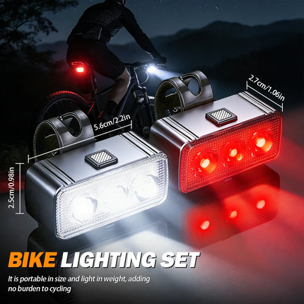 Fitness Essentials Cycling Front Rear Light Rechargeable Headlight - Fitness Essentials - Rockbros - Mad Fly Essentials