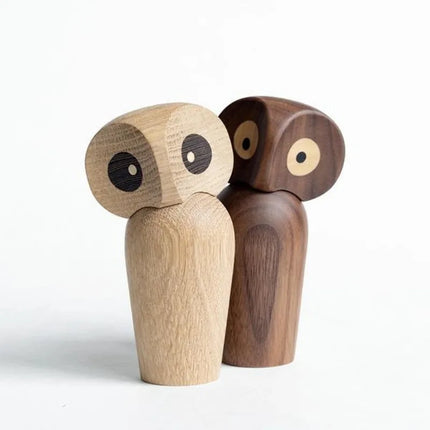 Nordic Modern Wooden Owl Figurine
