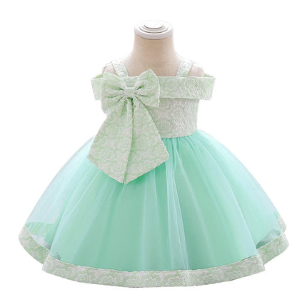 Baby Girl 6-12M-Bow Princess Wedding Dress - Kids Shop Mad Fly Essentials