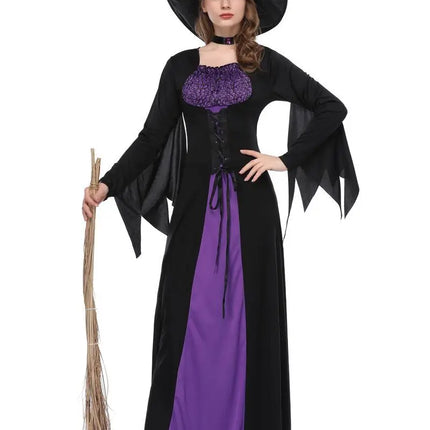 Women Newest Halloween Adult Witch Costume Dress