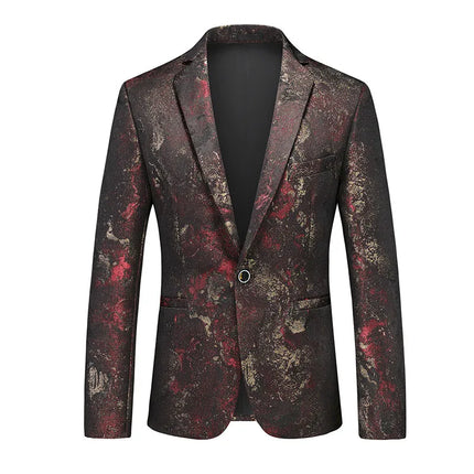 Blazer Men 3D Sequin Printed Pocket Lapel Blazer - Blazer - Micoopie - Mad Fly Essentials