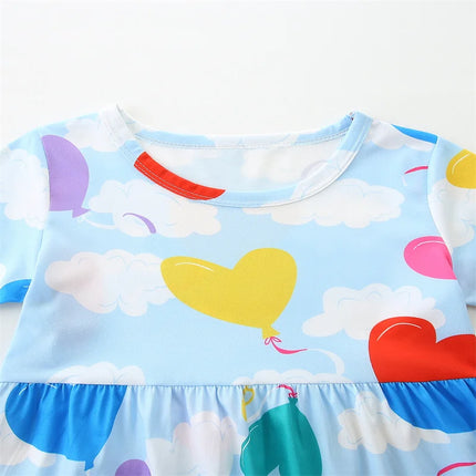 Girl Seasonal Wear 3-8T Summer Princess Birthday Heart Dresses - Girl Seasonal Wear - Jumping Meters - Mad Fly Essentials