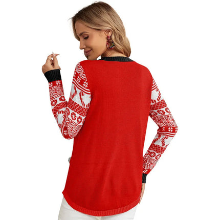 Sweater Women Black Cat Christmas Outerwear - Sweater - Goocheer - Mad Fly Essentials