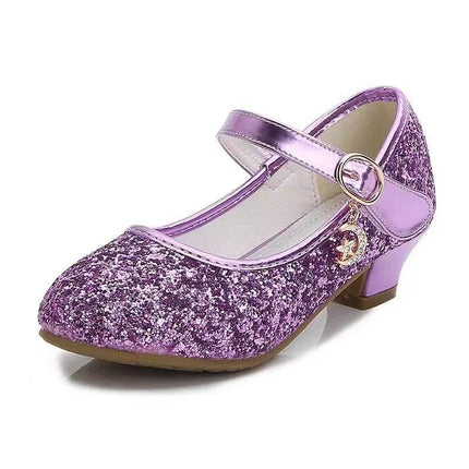 Kids Fashion High Heel Sequin Dance Princess Dress Shoes Girls Footwear - Mad Fly Essentials