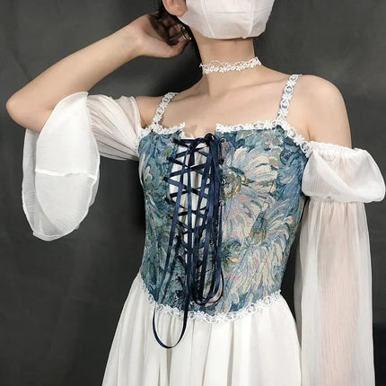 Corset Women Fashion Floral y2K Body Shaper - Corset - Bubblekiss - Mad Fly Essentials