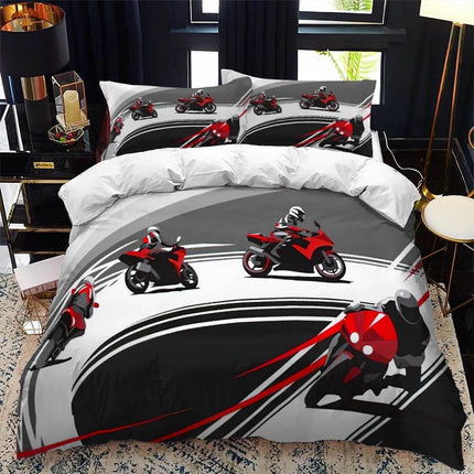 Space Kids Room Motorcycle Bedding Duvet Set - Mad Fly Essentials
