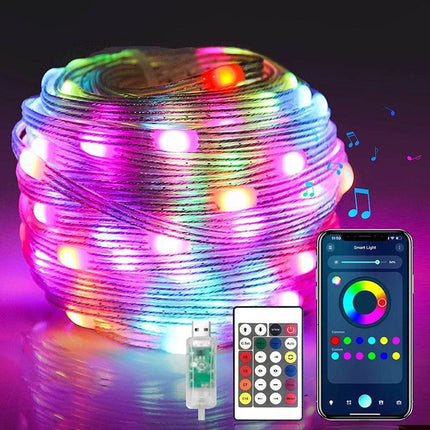 RGBIC 5V 15M Bluetooth LED Fairy Light - Mad Fly Essentials