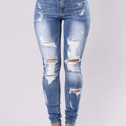 Jeans Women Summer Low Waist Patchwork Pants - Jeans - Honeygaga - Mad Fly Essentials