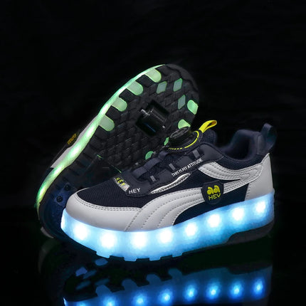 Girls USB Charging 28-42 LED Light Sneakers