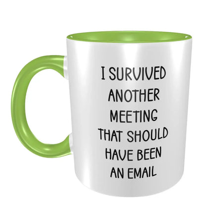 Coffee Mug I Survived Another Meeting Mug - Coffee Mugs - Magic Mugs - Mad Fly Essentials