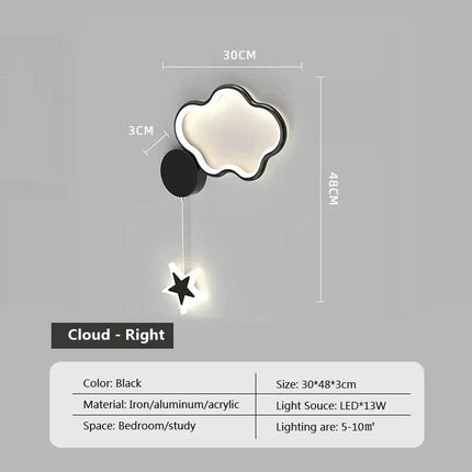 Modern Nordic LED Star Cloud Wall Sconce - Mad Fly Essentials