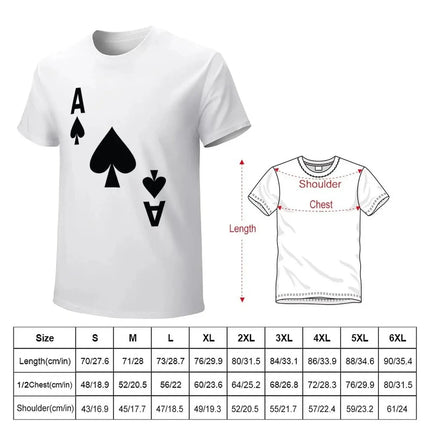 Men Ace of Spades Poker Party Summer Shirts