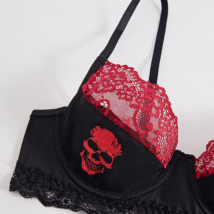 Bra Women Ultra Thin Lace Skull Underwear Bralette - Bra - Wensilian - Mad Fly Essentials