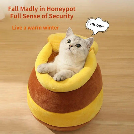 Honey Jar Shaped Pets Cat Bed House - Pet Care Mad Fly Essentials
