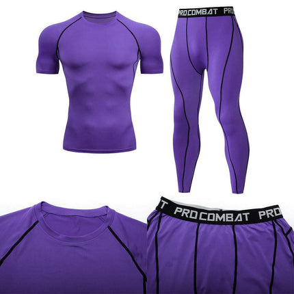 Men's Compression Elastic Yoga Fitness-Activewear Set