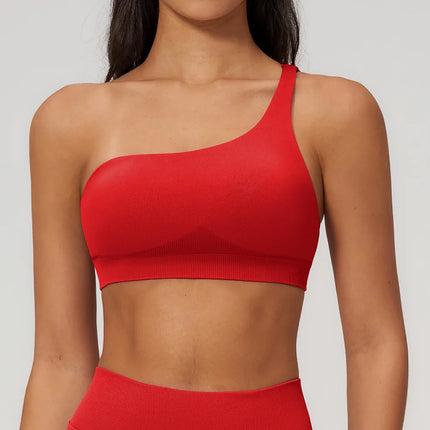 Bra Women's One Shoulder Yoga Fitness Bra - Bra - Myth-box - Mad Fly Essentials