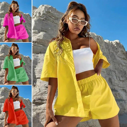 Women Solid Activewear Outfit Vacation Wear Sets