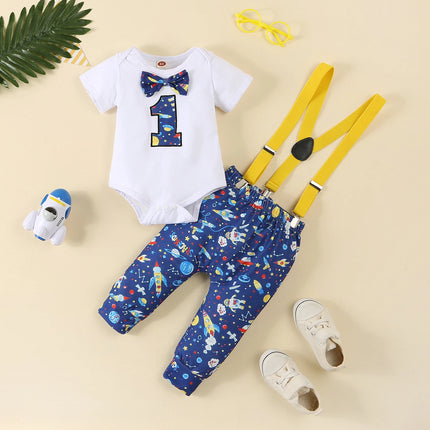 Clothing Set Baby Boy First Birthday Rompers Overalls - Clothing Set - Prowow - Mad Fly Essentials