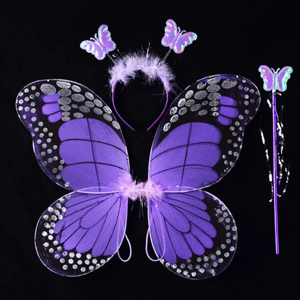 Costume Set 4pc LED Fairy Butterfly Girl Costumes - Costume Set - Bear Leader - Mad Fly Essentials