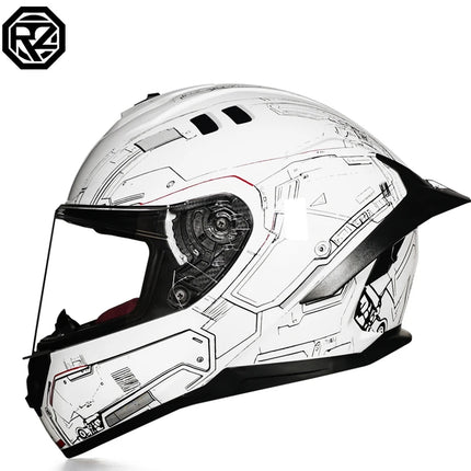 Motorcycle Helmet Cyril-966 DOT White Shell Riding Helmet - Motorcycle Helmet - Cyril - Mad Fly Essentials
