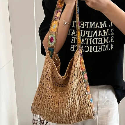 Handbag Women Boho Crochet Floral Beach Bags - Handbag - Crochet Bikini - Mad Fly Essentials