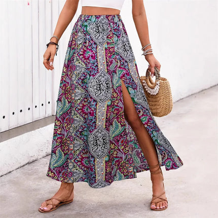 Skirt Women Summer Bohemian Long A-Line Holiday Skirt - Skirt - Boho Queens - Mad Fly Essentials