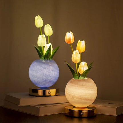LED Night Light USB Tulip Rechargeable Desk Table Lamp - LED Night Light - Ztree - Mad Fly Essentials
